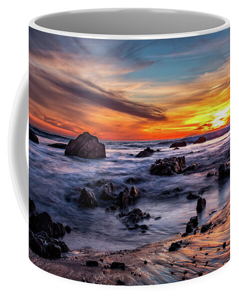 Beach Coffee Mug featuring the photograph Sunset on the Rocks by Jason Roberts
