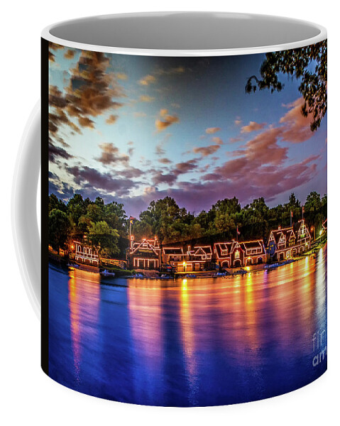 Boathouse Row Coffee Mug featuring the photograph Sunset Over Boathouse Row by Nick Zelinsky Jr