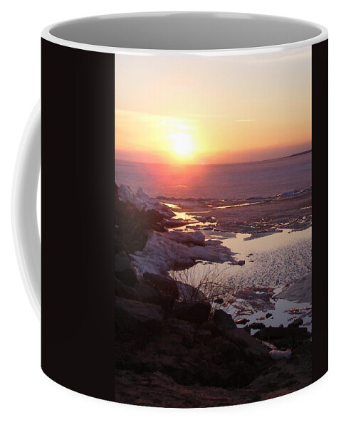 Evening Coffee Mug featuring the photograph Sunset over Oneida Lake - vertical by Lori Kingston