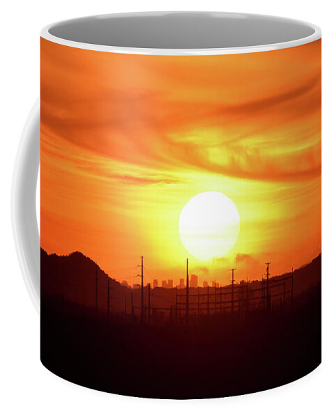 Sunset Coffee Mug featuring the photograph Sunset Over Phoenix by Ben Foster