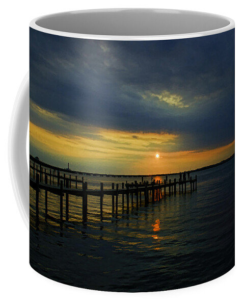 Sunset Coffee Mug featuring the photograph Sunset Over the Bay by Allen Beatty