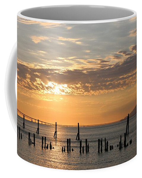 Sunset Coffee Mug featuring the photograph Sunset over the Columbia River - 4 by Christy Pooschke