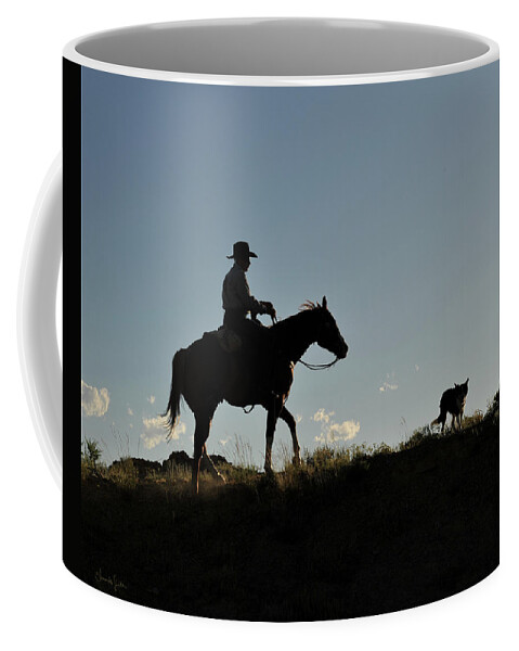 Western Coffee Mug featuring the photograph Sunset Ride by Amanda Smith