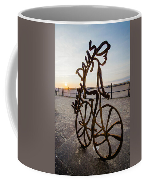 Statue Coffee Mug featuring the photograph Sunset Rider by Spikey Mouse Photography