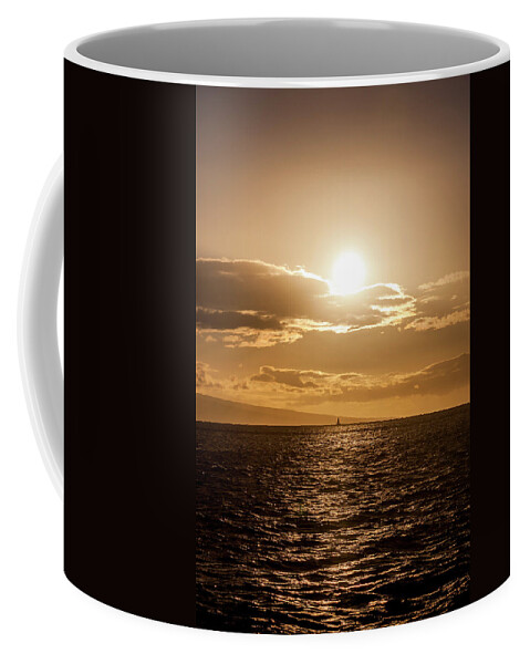 Ocean Coffee Mug featuring the photograph Sunset Sailboat by Daniel Murphy