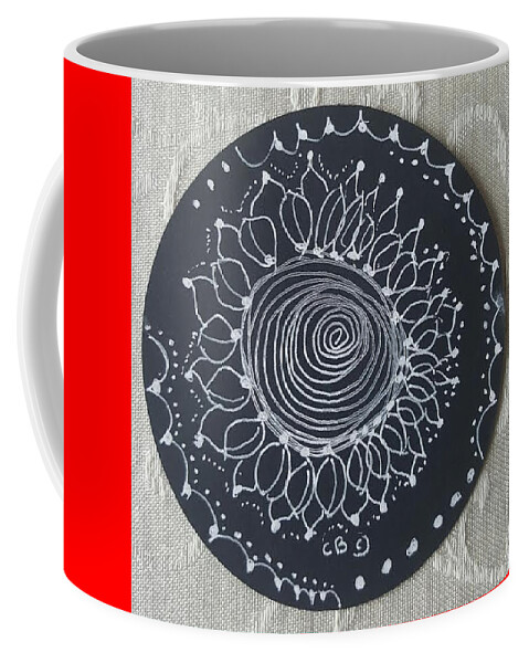 Zentangle Coffee Mug featuring the drawing Sunshine by Carole Brecht