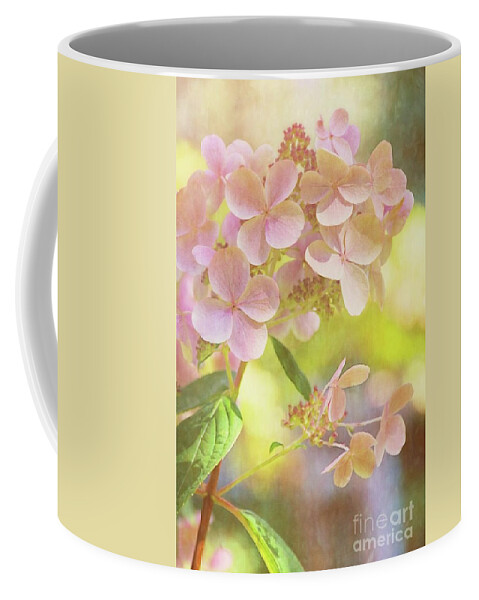 Pink Coffee Mug featuring the photograph Sunshine Soft by Peggy Hughes