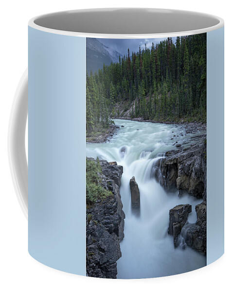 Water Coffee Mug featuring the photograph Sunwapta Falls by Celine Pollard