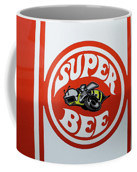 Dodge Coffee Mug featuring the photograph Super Bee Emblem by Mike McGlothlen