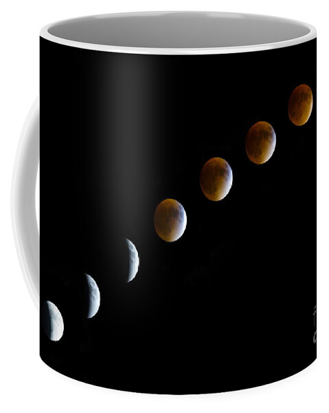 Moon Coffee Mug featuring the photograph Super Blood Moon Time Lapse by Jennifer White