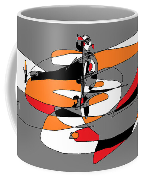 Abstract Digital Art Coffee Mug featuring the digital art Super Hero by Nancy Kane Chapman