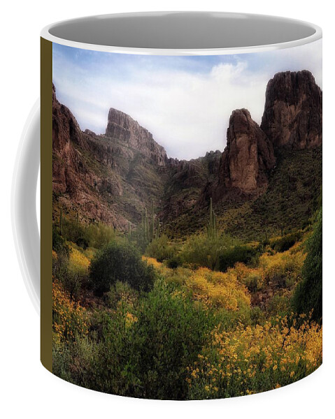Arizona Coffee Mug featuring the photograph Superstition Gold by Hans Brakob