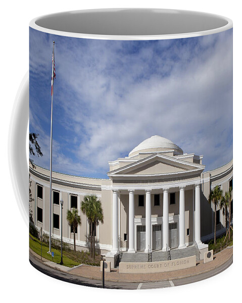 Supreme Court Coffee Mug featuring the photograph Supreme courthouse in Tallahassee Florida by Anthony Totah