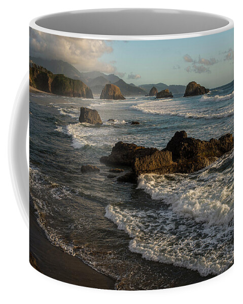 Beach Coffee Mug featuring the photograph Surf at Crescent Beach by Robert Potts