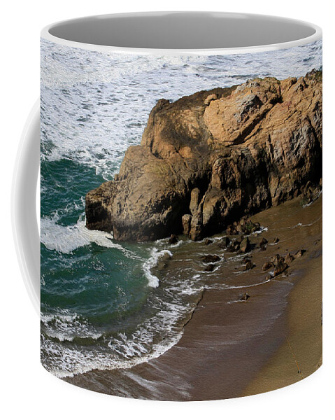 Bonnie Follett Coffee Mug featuring the photograph Surf Fishing at Ocean Beach by Bonnie Follett