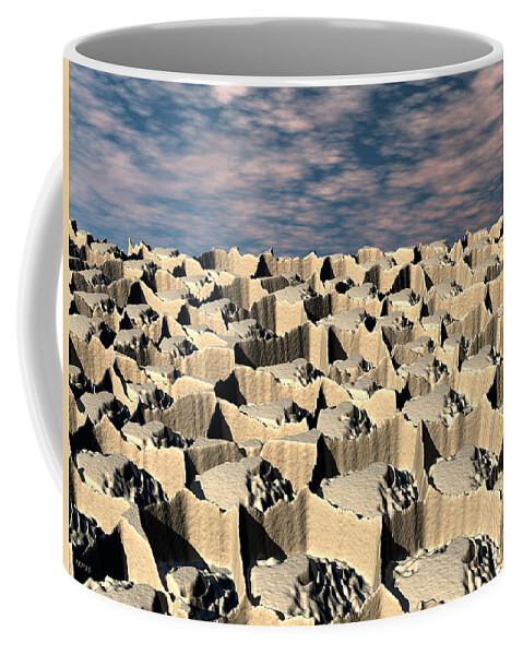 Sci Fi Coffee Mug featuring the digital art Surface of Another World by Phil Perkins