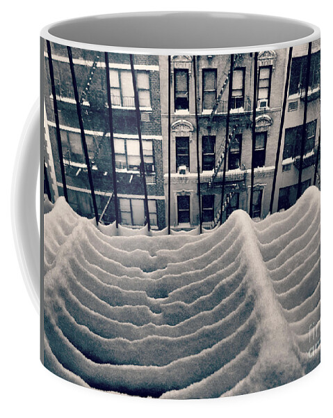 Fire Escapes Coffee Mug featuring the photograph Surfs Up New York - Winter in New York by Miriam Danar