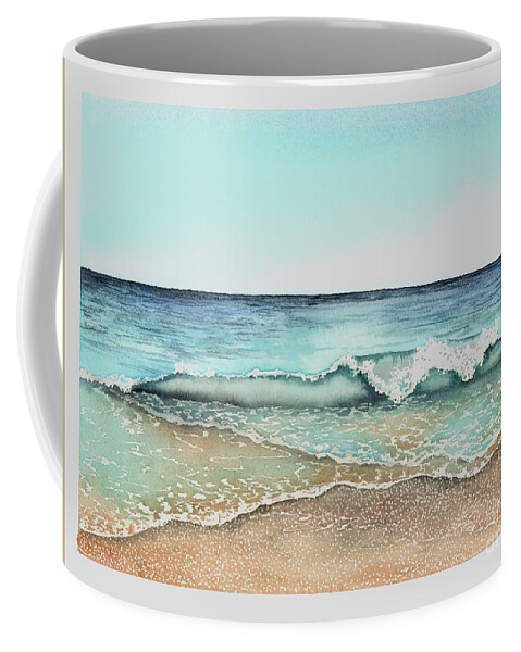 Gulf Coast Coffee Mug featuring the painting Surging Seas by Hilda Wagner