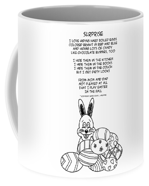 Easter Coffee Mug featuring the drawing Surprise by John Haldane