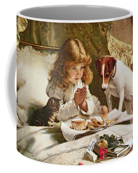 Suspense Coffee Mug featuring the painting Suspense by Charles Burton Barber