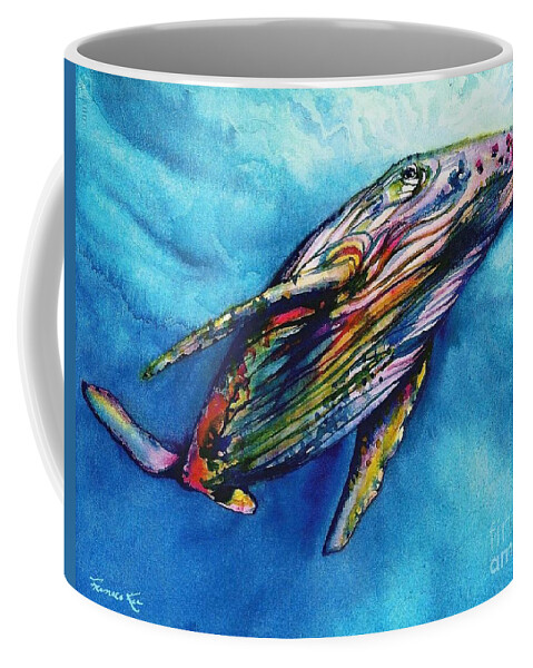 Marine Life Coffee Mug featuring the painting Suspension by Frances Ku