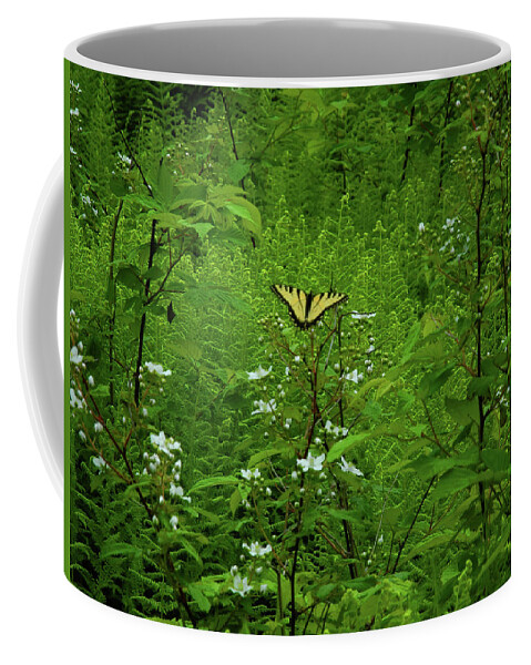 Swallow Tail On Wildflowers Coffee Mug featuring the photograph Swallow Tail on Wildflowers by Raymond Salani III
