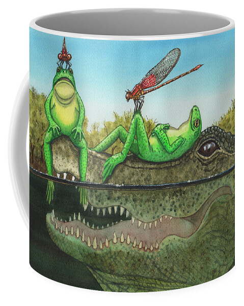 Frog Coffee Mug featuring the painting Swamp by Catherine G McElroy