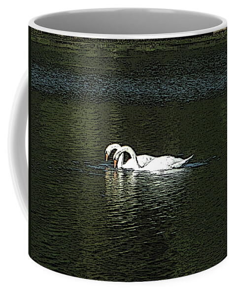 Swans Coffee Mug featuring the photograph Swans by Kevin Caudill