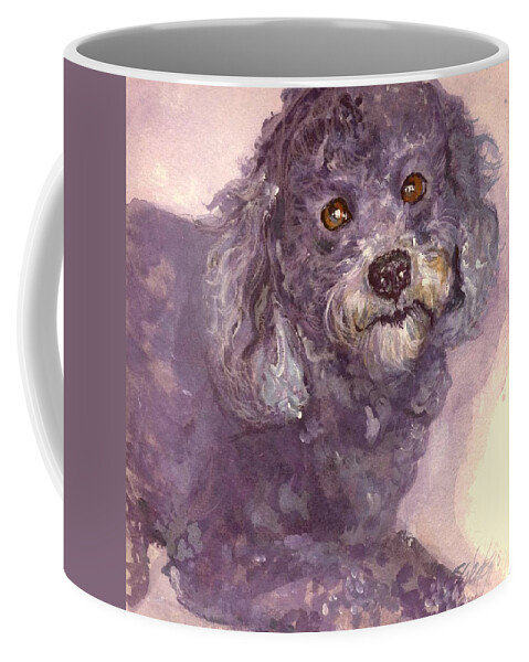 Poodle Coffee Mug featuring the painting Sweet Face by Sheila Wedegis