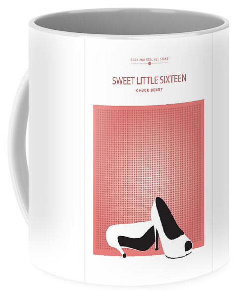 Sweet Little Sixteen Poster Coffee Mug featuring the digital art Sweet Little Sixteen -- Chuck Berry by David Davies