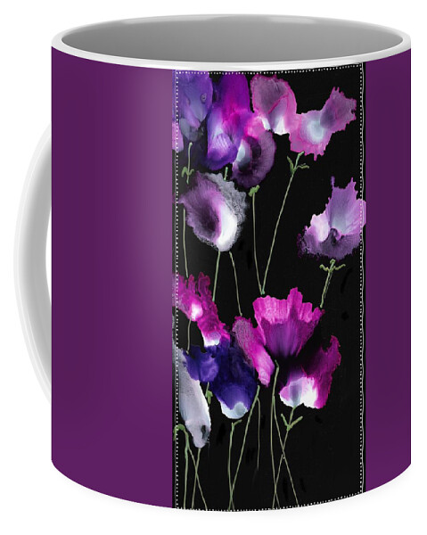 Blooms Coffee Mug featuring the painting Sweet Peas by Bonny Butler