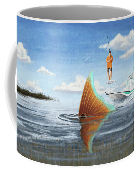 Red Fish Coffee Mug featuring the digital art Sweet Spot by Kevin Putman
