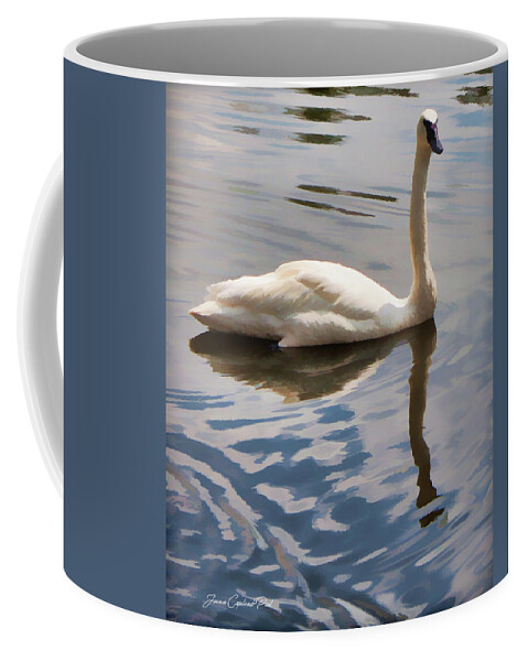 Swim Coffee Mug featuring the photograph Swimming Swan by Joann Copeland-Paul