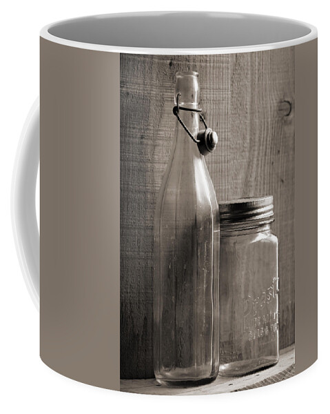 Still Life Coffee Mug featuring the photograph Jar And Bottle by Sandra Church