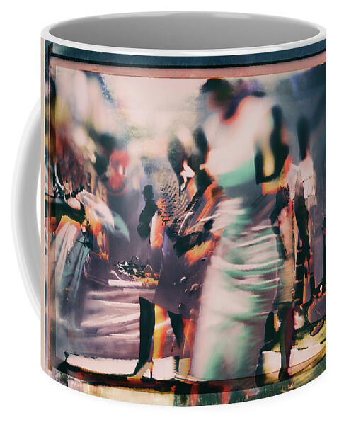 Digital Art Coffee Mug featuring the digital art Swinging girls by Gabi Hampe
