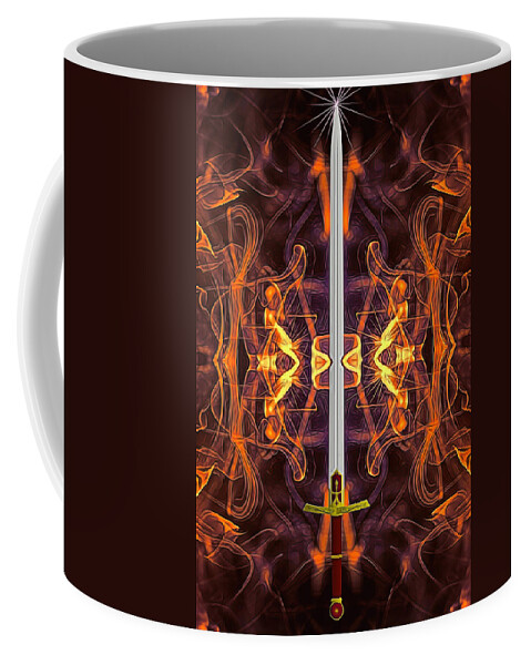 Sword Coffee Mug featuring the digital art Sword of Tomorrow by John Haldane