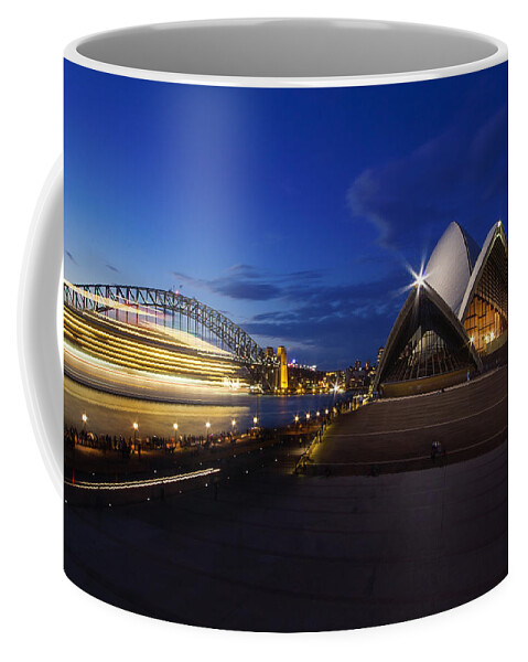 Sydney Coffee Mug featuring the photograph Sydney Opera House At Night by Srna Studio