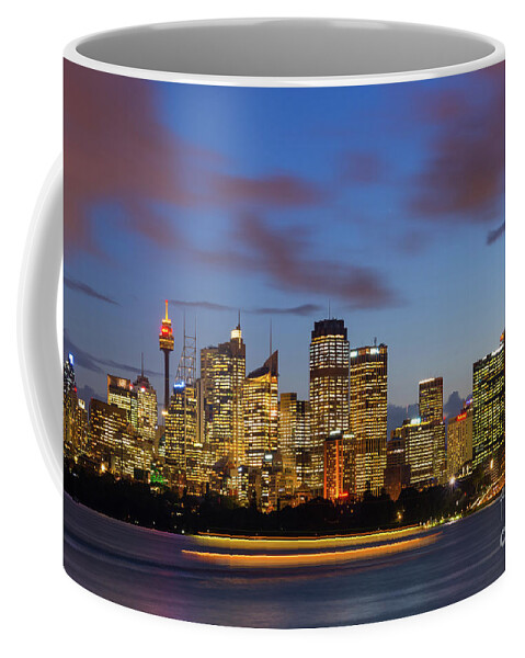 Sydney Coffee Mug featuring the photograph Sydney Harbour sunset by Andrew Michael