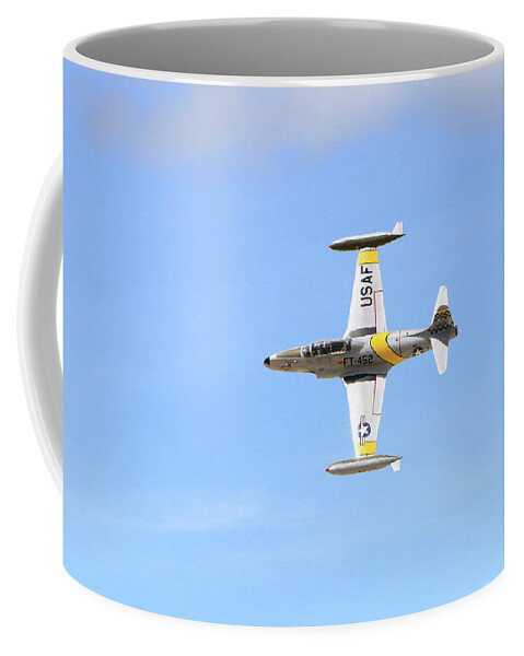 T-33 Coffee Mug featuring the photograph T-33 in the Sky by Shoal Hollingsworth