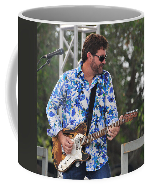 Tab Coffee Mug featuring the photograph Tab Benoit and 1972 Fender Telecaster by Ginger Wakem