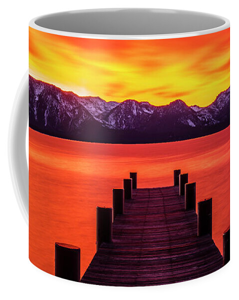 Tahoe Coffee Mug featuring the photograph Tahoe Ablaze by Brad Scott by Brad Scott