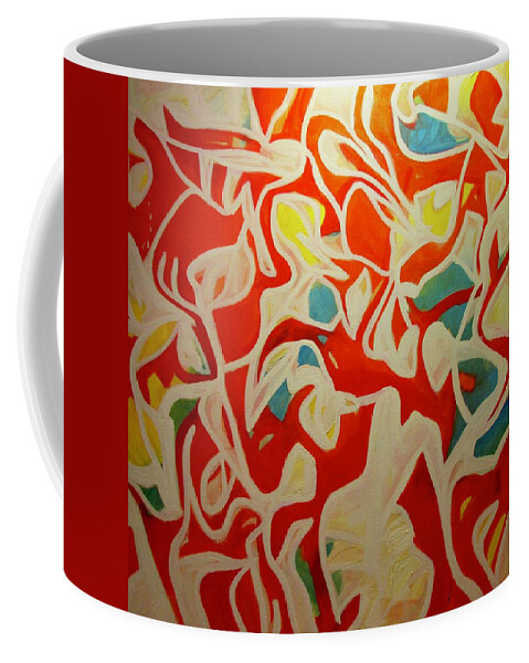 Abstract Coffee Mug featuring the painting Take Me All The Way Up by Steven Miller