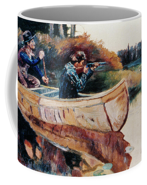 Outdoor Coffee Mug featuring the painting Take The Shot by Philip R Goodwin