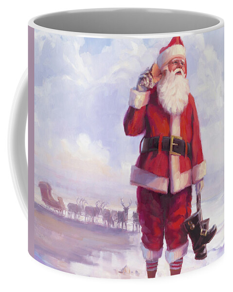 Christmas Coffee Mug featuring the painting Taking a Break by Steve Henderson