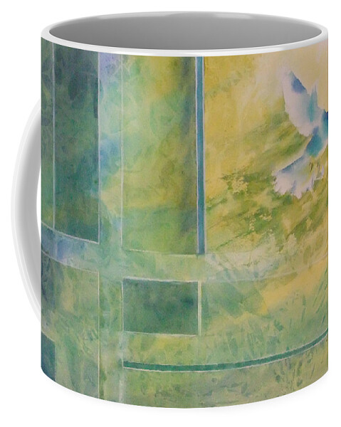 Watercolor Artist Coffee Mug featuring the painting Taking Flight to the Light by Debbie Lewis