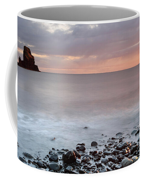 Talisker Coffee Mug featuring the photograph Talisker Point at Sunset by Maria Gaellman