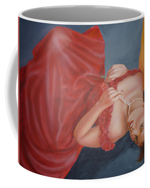 Romantic Coffee Mug featuring the painting Tammy by Bryan Bustard