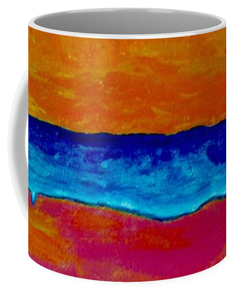 Abstract-painting-mixed-media Coffee Mug featuring the painting Tampa Bay by Catalina Walker