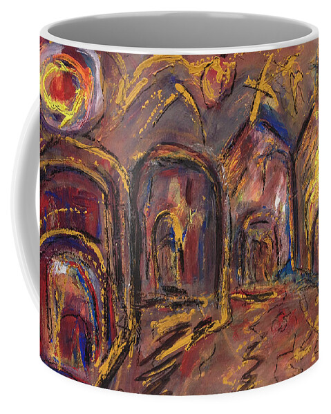 Katt Yanda Coffee Mug featuring the pastel Taos's Spirit by Katt Yanda