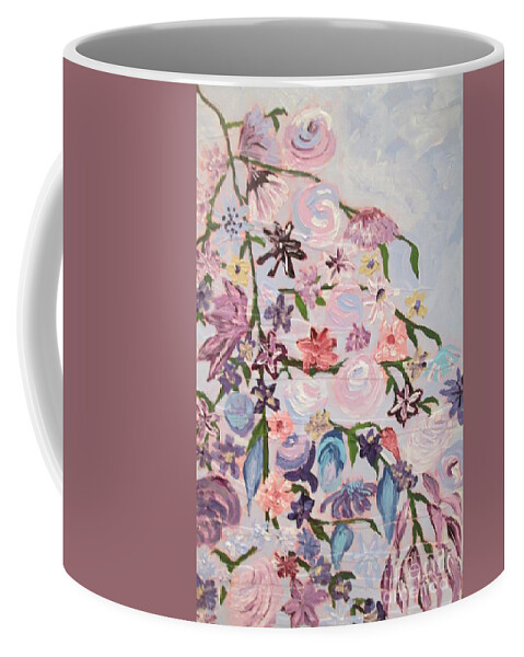Pastel Coffee Mug featuring the painting Blue Tapestry 4 by Jennylynd James